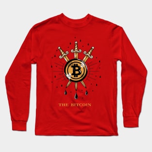 Tarot Card Bitcoin, Three of Swords Long Sleeve T-Shirt